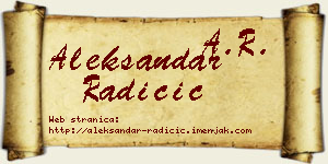 Aleksandar Radičić vizit kartica